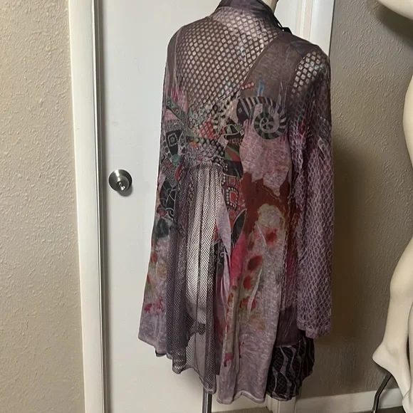 NWT purple lacy cardigan women’s size small long sleeve lightweight - Picture 6 of 14